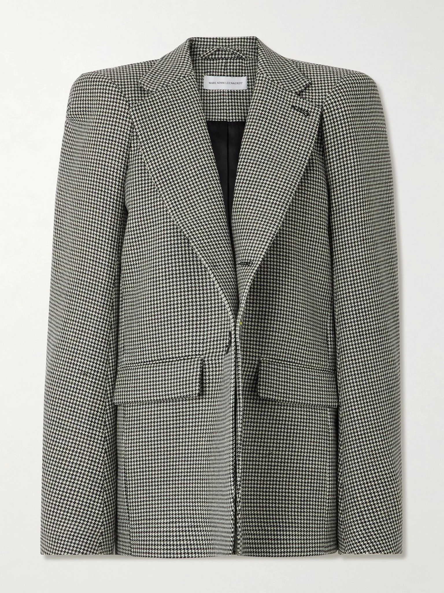 Houndstooth wool blazer Black - 1