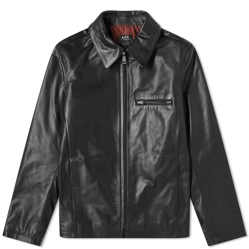 A.P.C. Leather Riders Jacket - 1