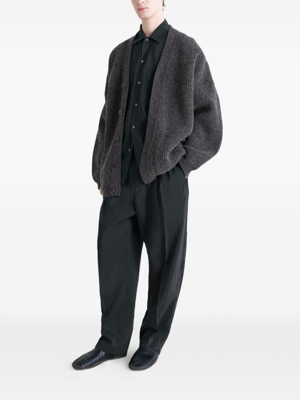 ribbed patch-pockets cardigan - 3