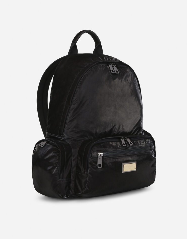 Nero Sicilia dna nylon backpack with branded tag - 3