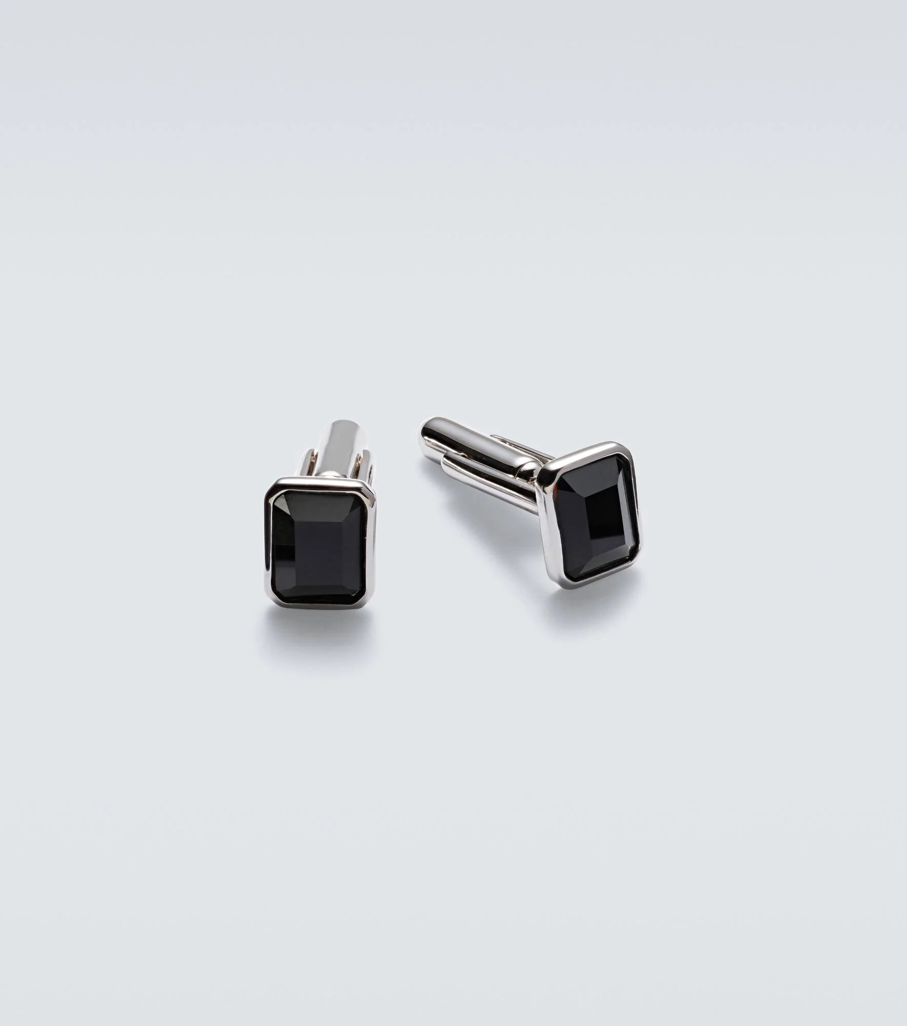 Sterling silver cufflinks with onyx - 1