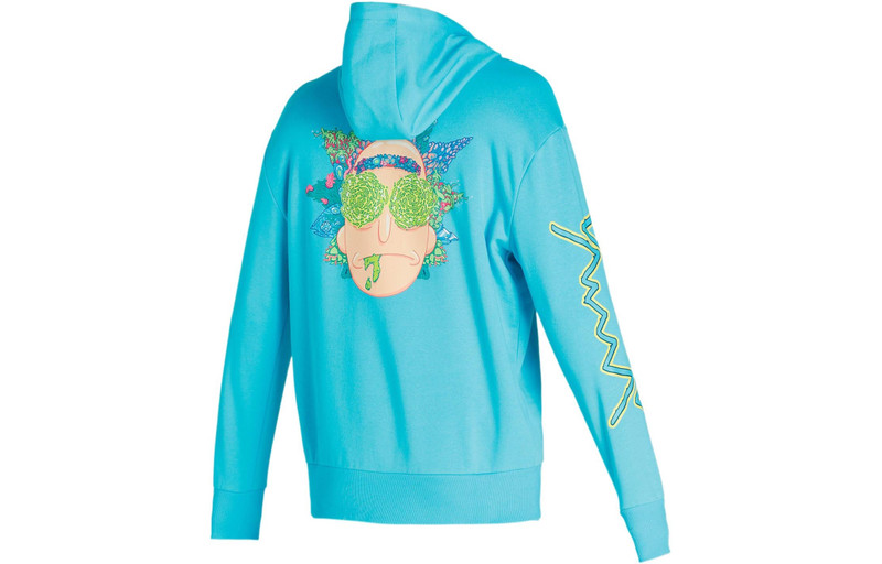 PUMA PUMA X Rick And Morty Basketball Hoodie 'Blue' 535438-01 outlook