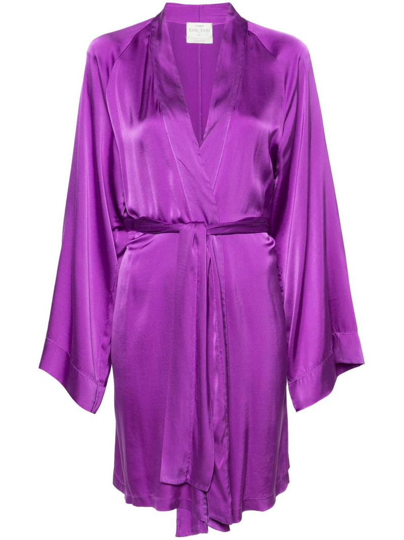 V-neck satin coat 1