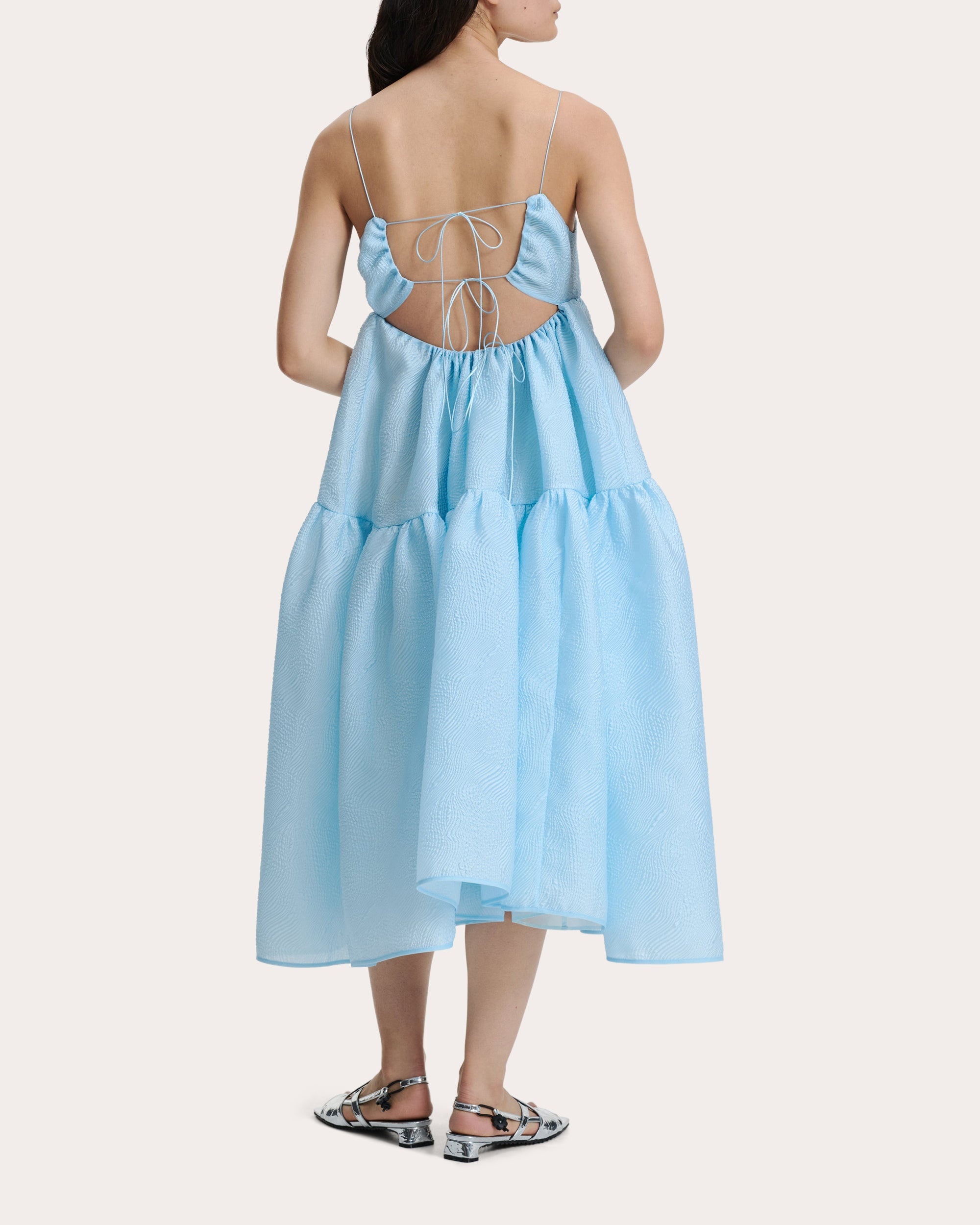 Sofie Kaze Matelassé Tiered Midi Dress - 2