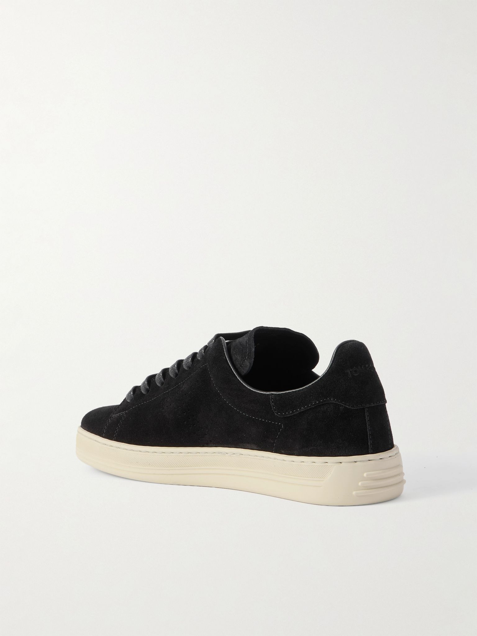 Warwick Perforated Suede Sneakers Black - 4
