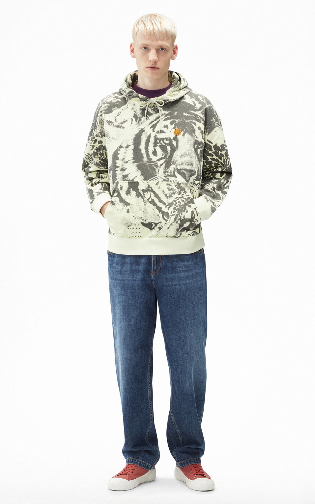 'Wildtigers' oversize hooded sweatshirt - 3