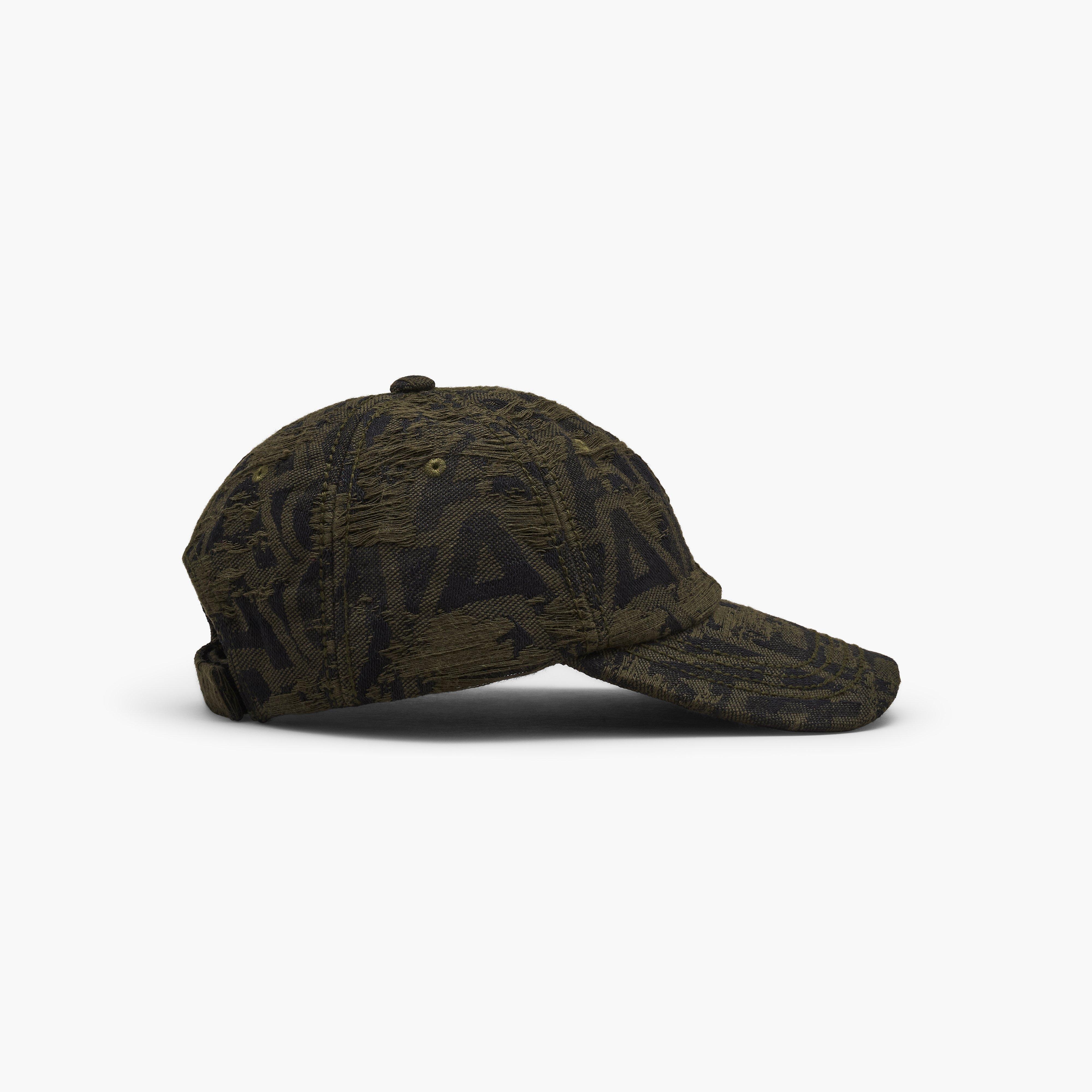 DISTRESSED MONOGRAM BASEBALL CAP - 4