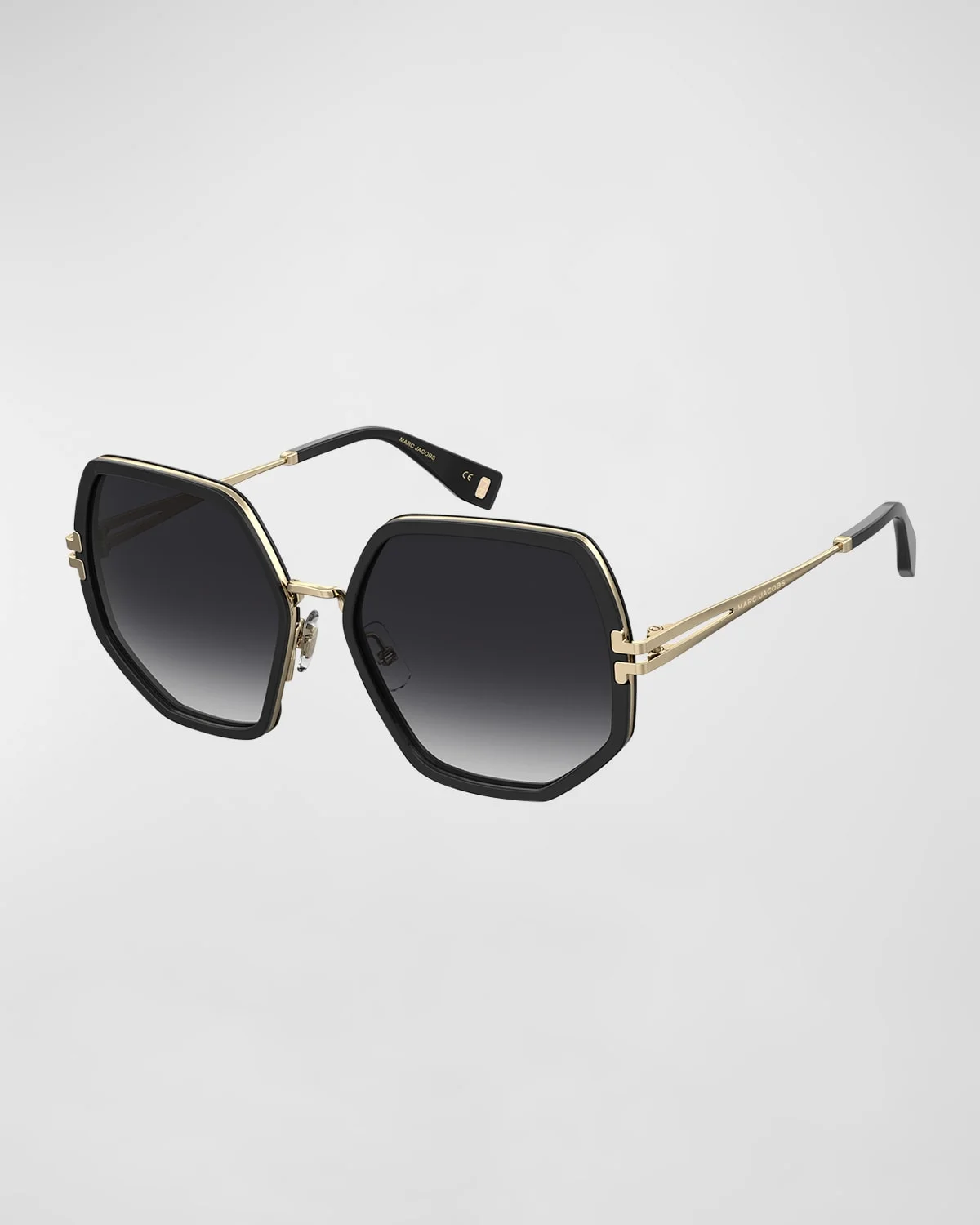 Geometric Metal & Acetate Square Sunglasses - 1