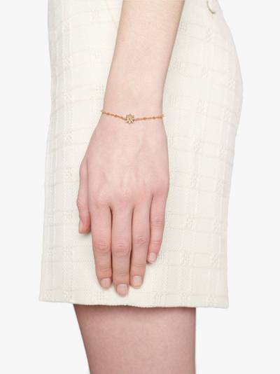 GUCCI 18kt yellow gold Flora diamond bracelet outlook