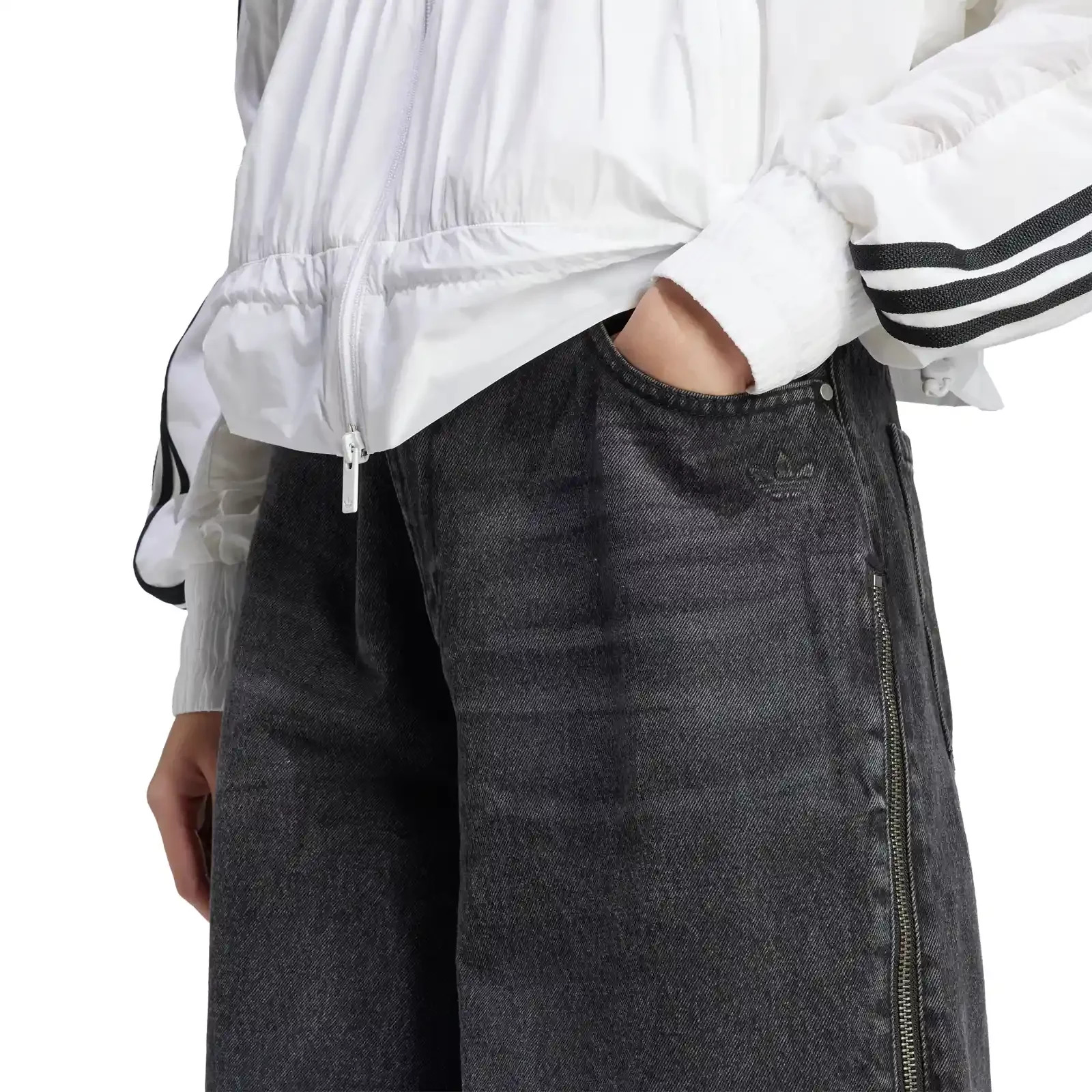 Adilenium Season 3 Zip Washed Denim W "Black" - 5