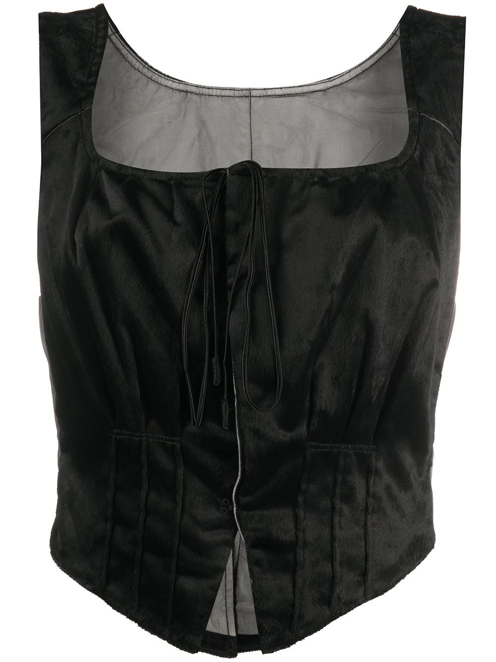 corset cropped gilet - 1