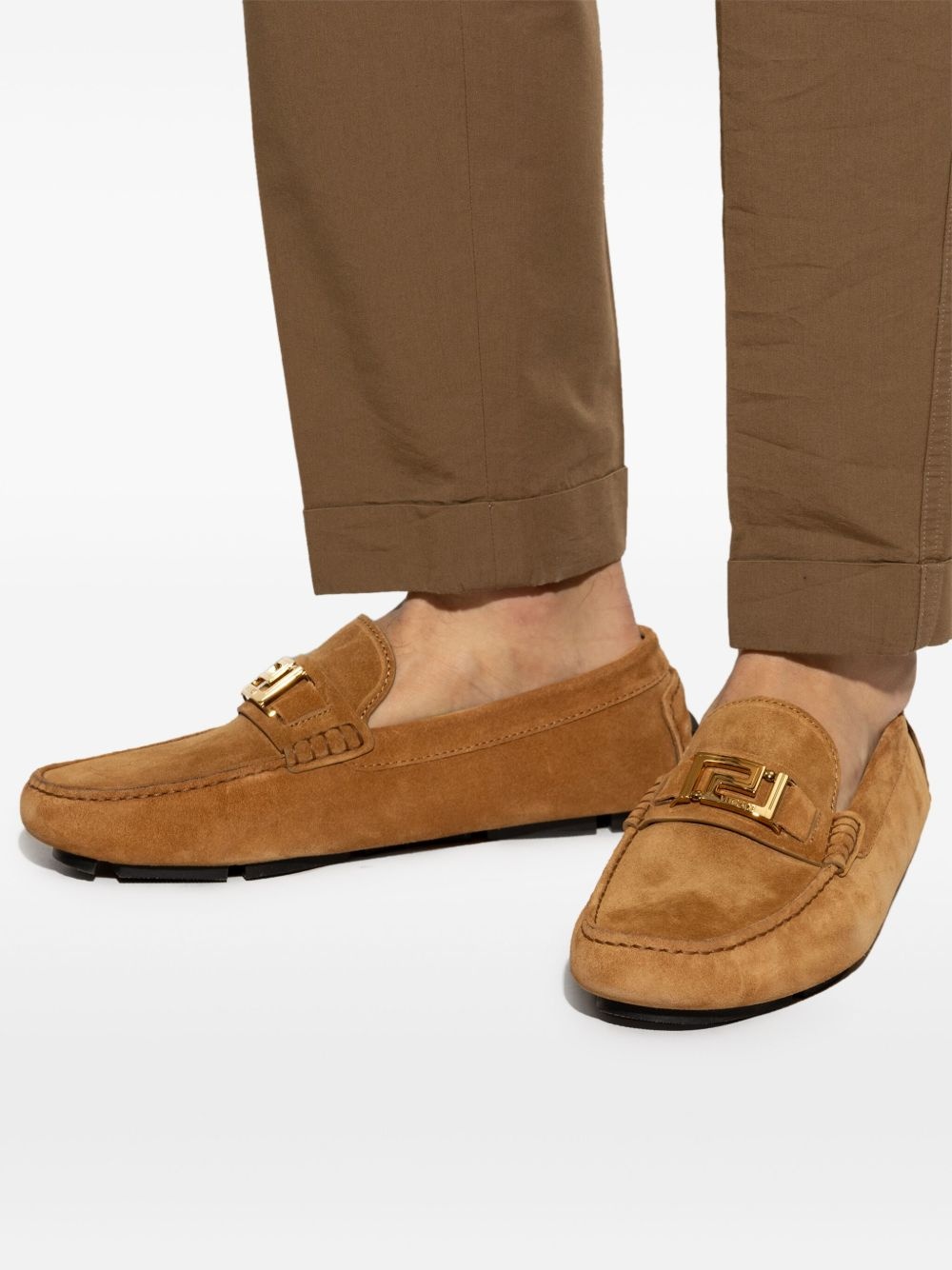 logo-buckle loafers - 6