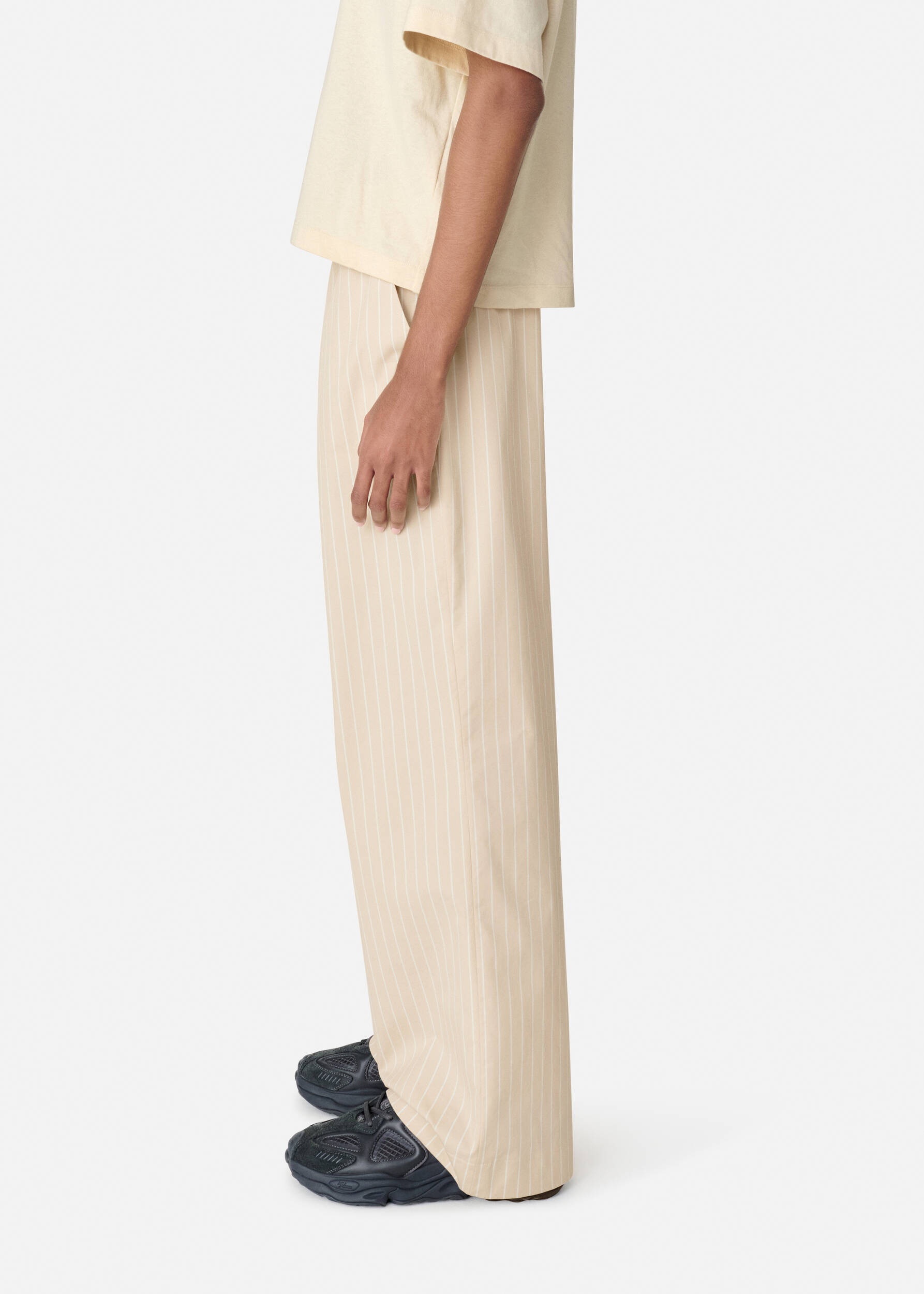 Striped Cotton Trousers - 5
