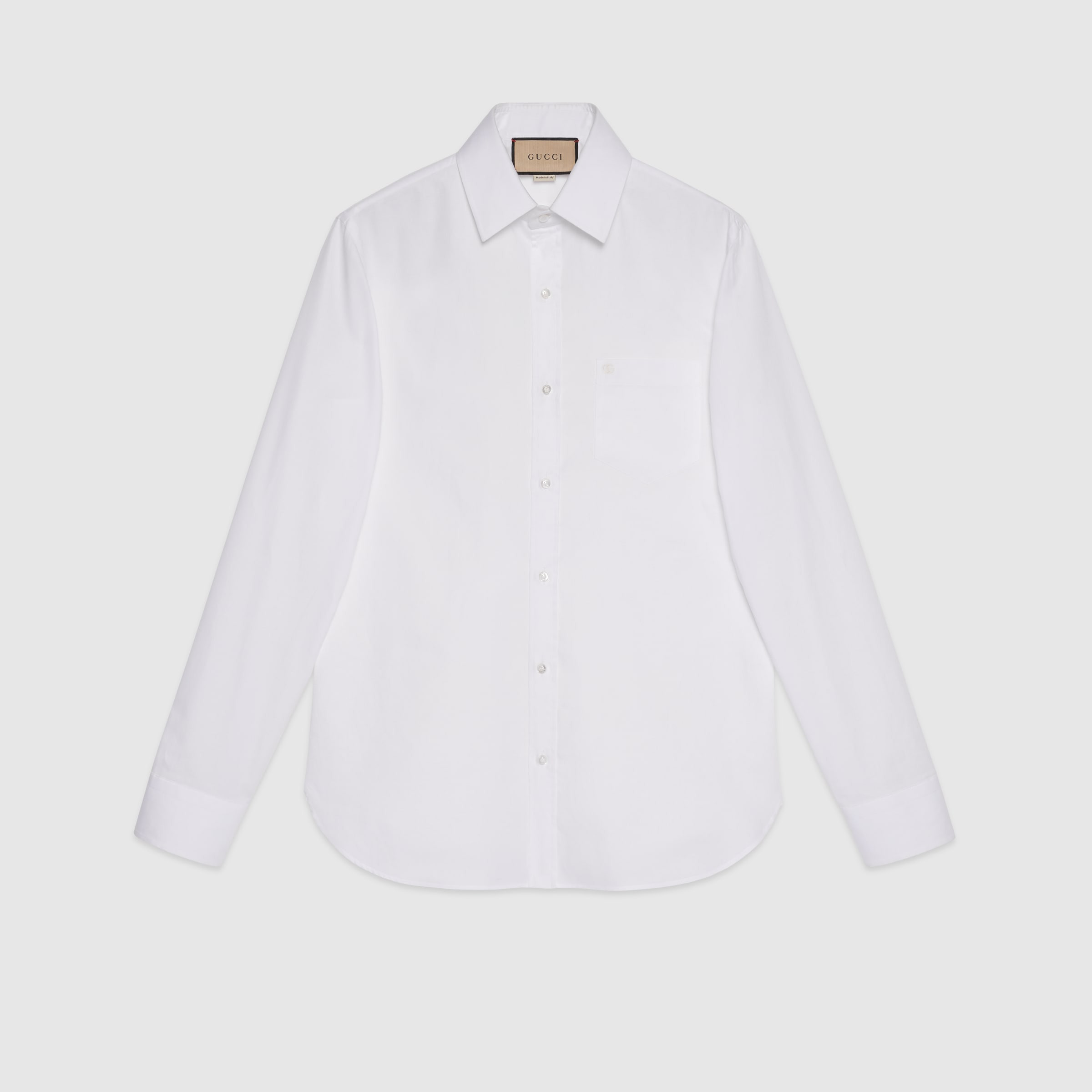 Cotton shirt with Double G embroidery - 1