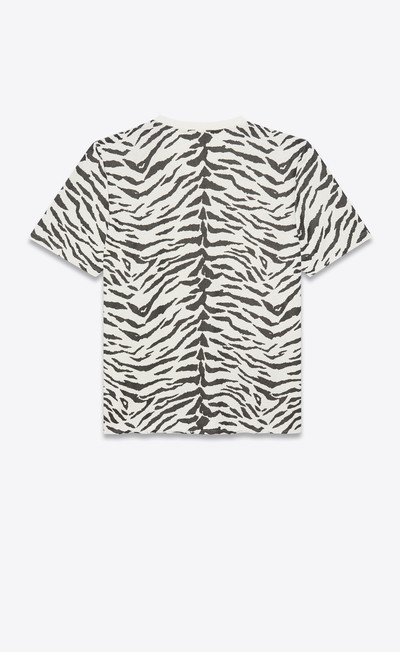SAINT LAURENT zebra-print t-shirt outlook
