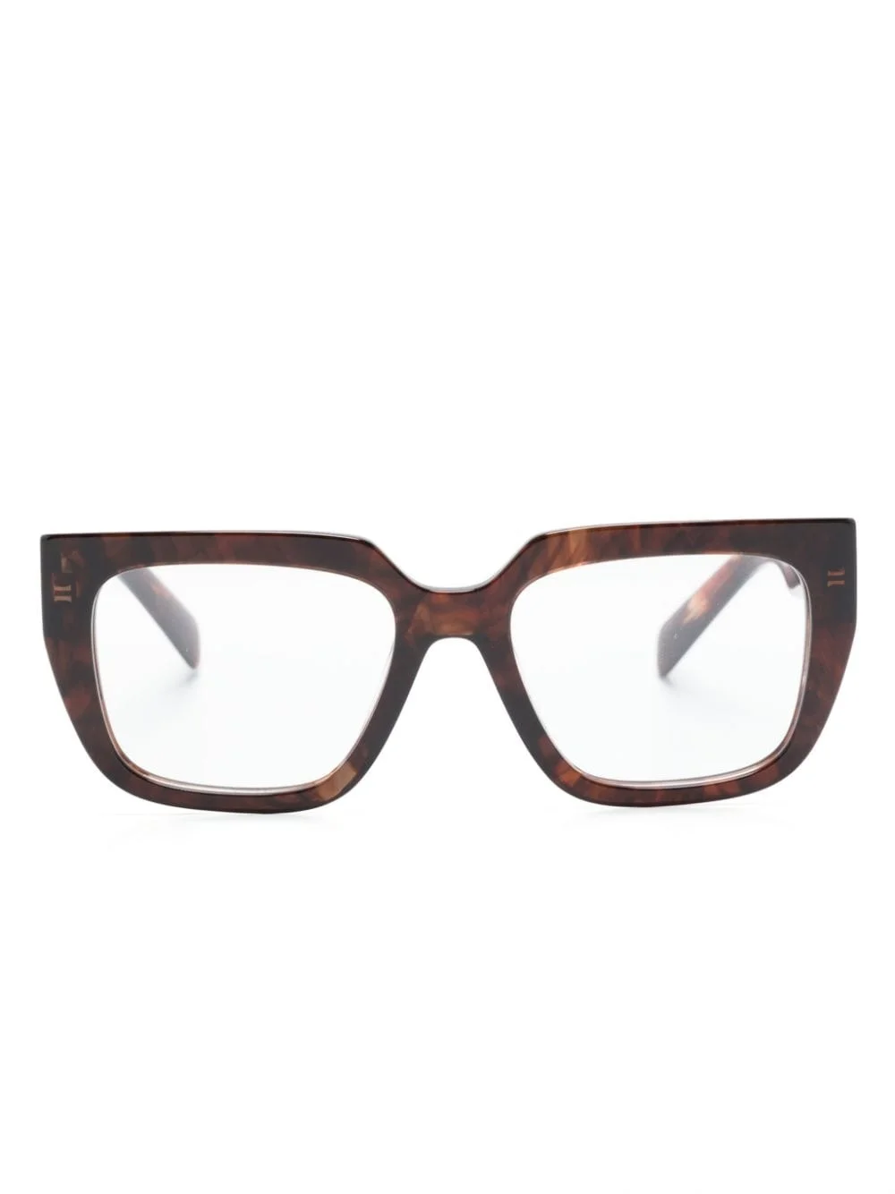 tortoiseshell-effect square-frame glasses - 1