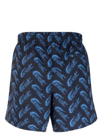 LACOSTE logo-print swim shorts outlook