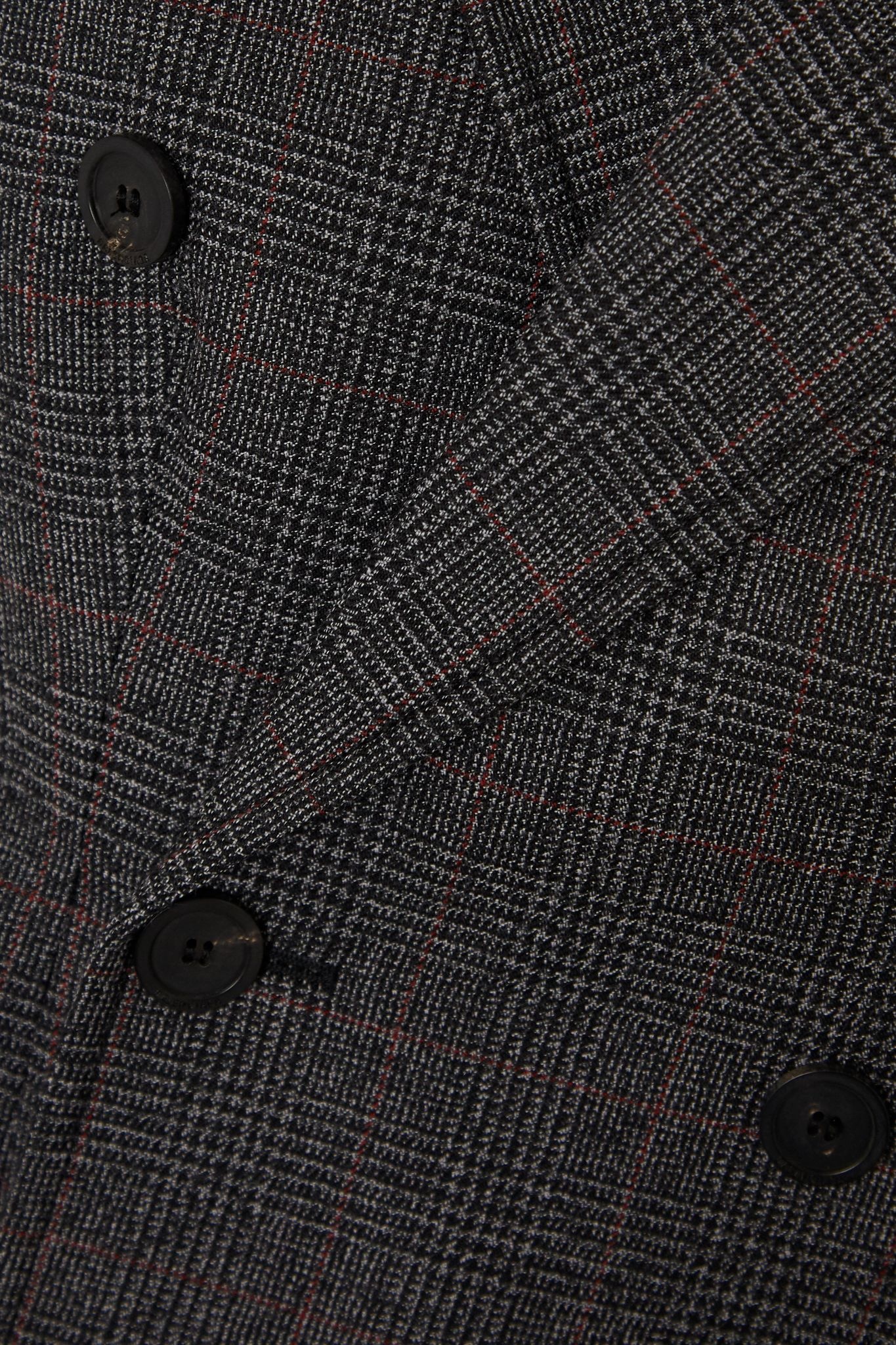 Double-breasted Prince of Wales checked wool coat - 5