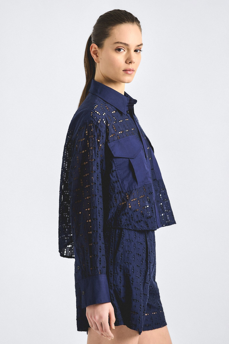ANOUK CROPPED BUTTON DOWN SHIRT 3