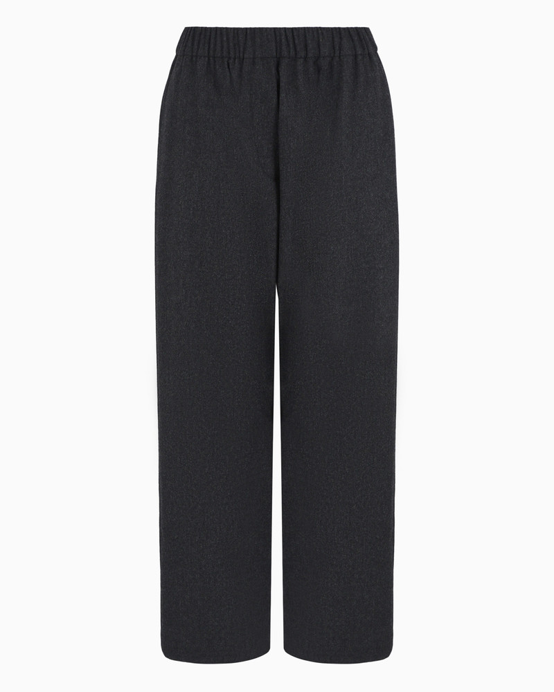 Soft wool and cashmere flannel trousers 1