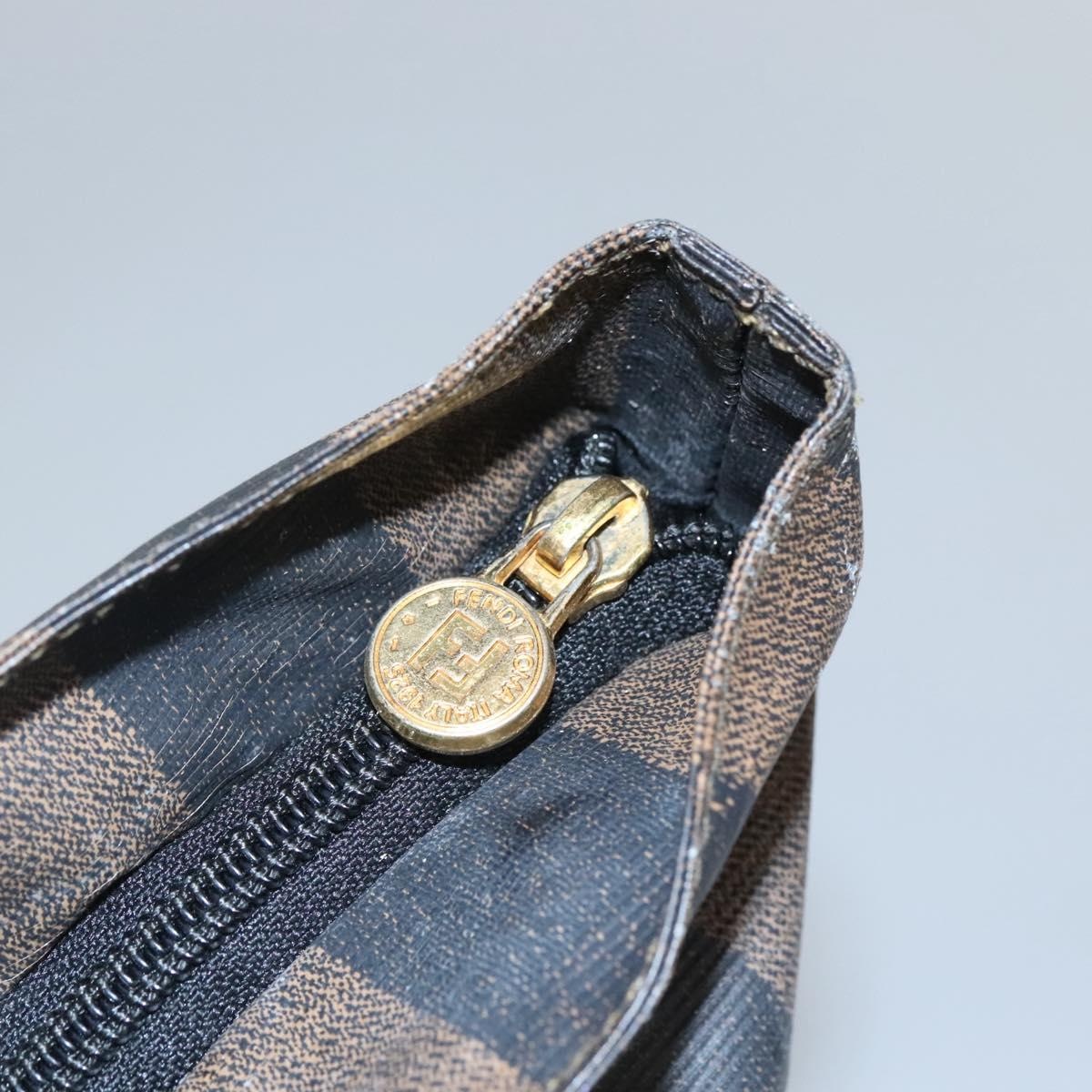 FENDI Pecan Canvas Hand Bag Coated Canvas Brown - 14