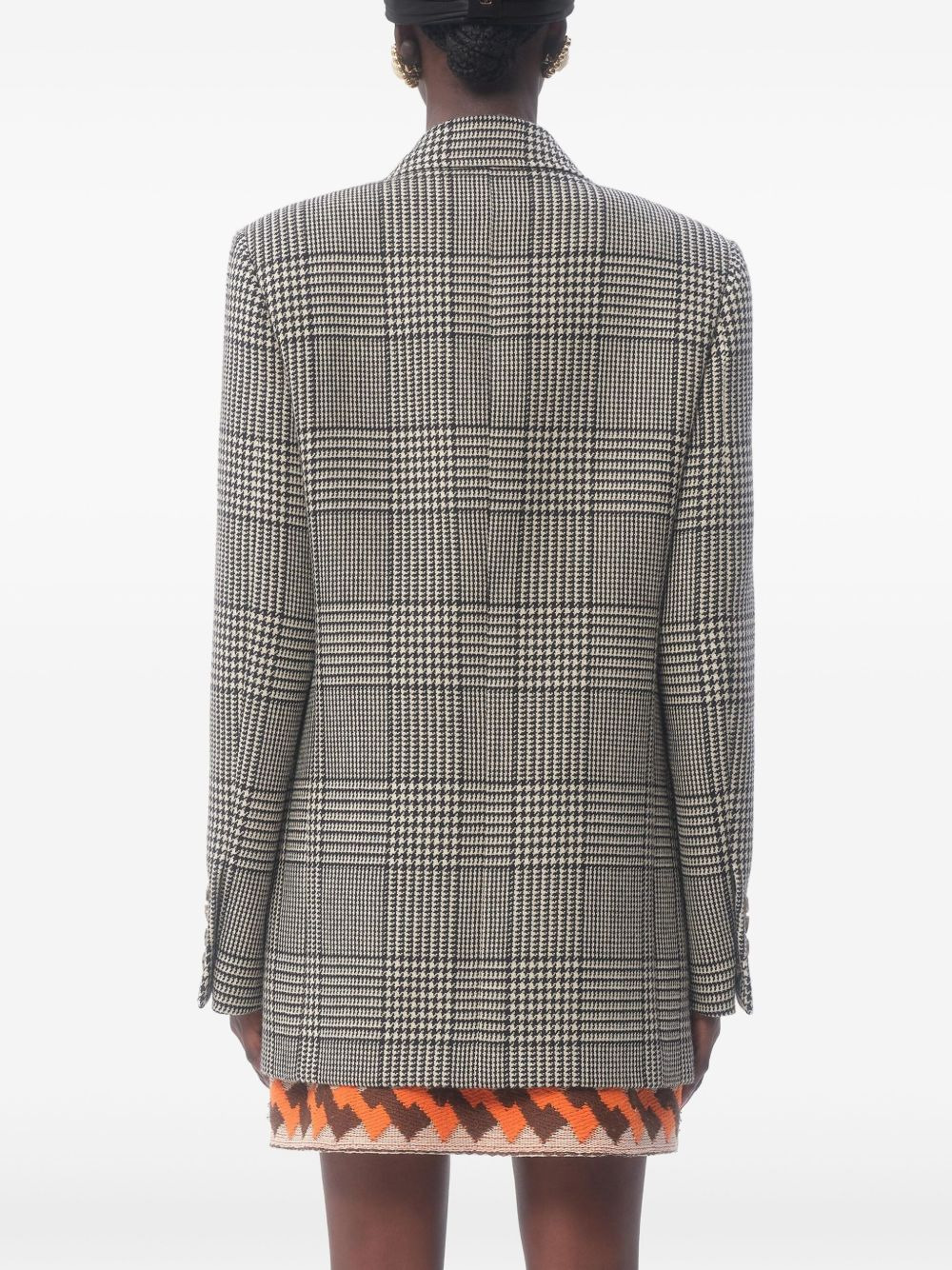 check-pattern blazer - 4