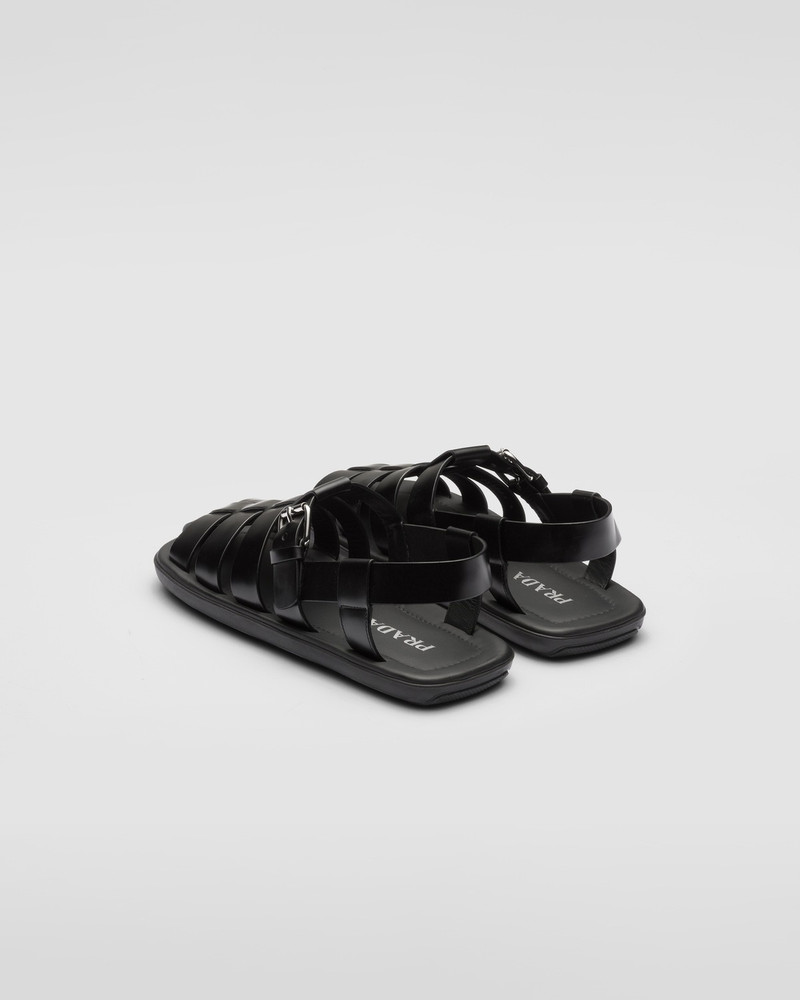 Brushed leather sandals 5