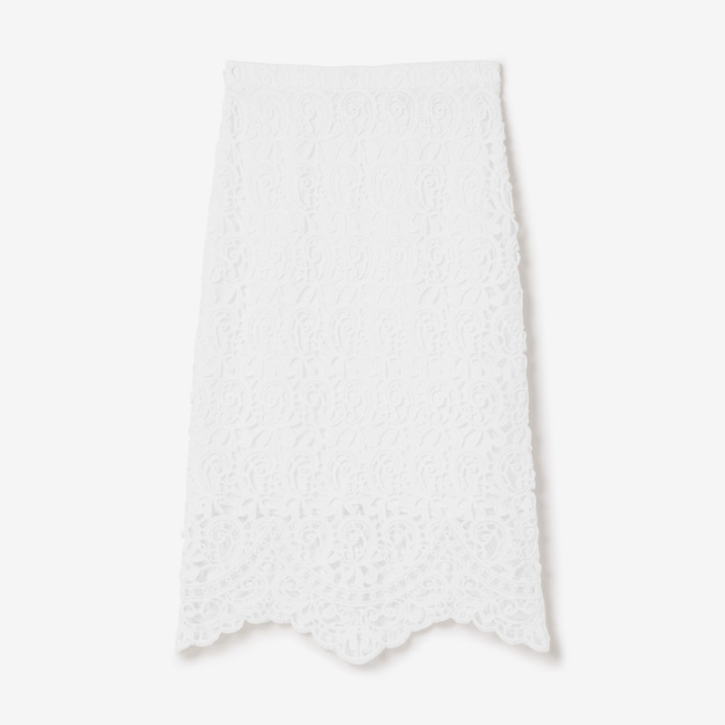 Macramé Lace Pencil Skirt - 1