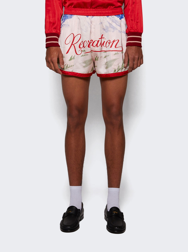 BODE Postcard Gym Shorts Pink outlook