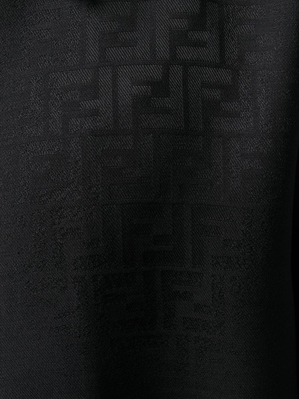 fade effect monogram zip-up jacket - 5