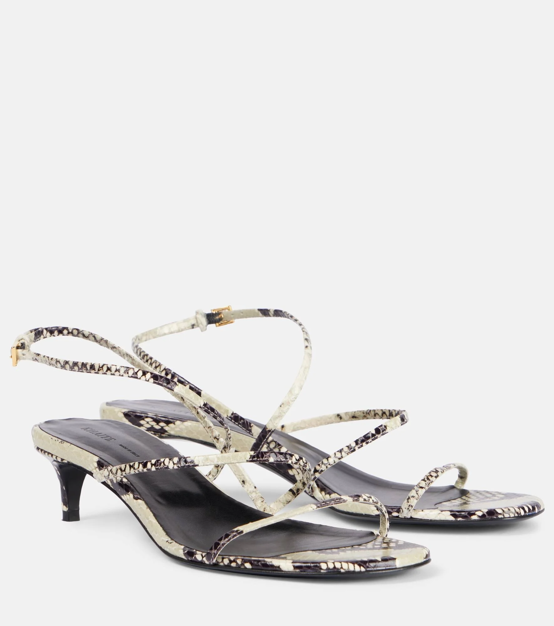Loop 35 snake-effect leather sandals - 1