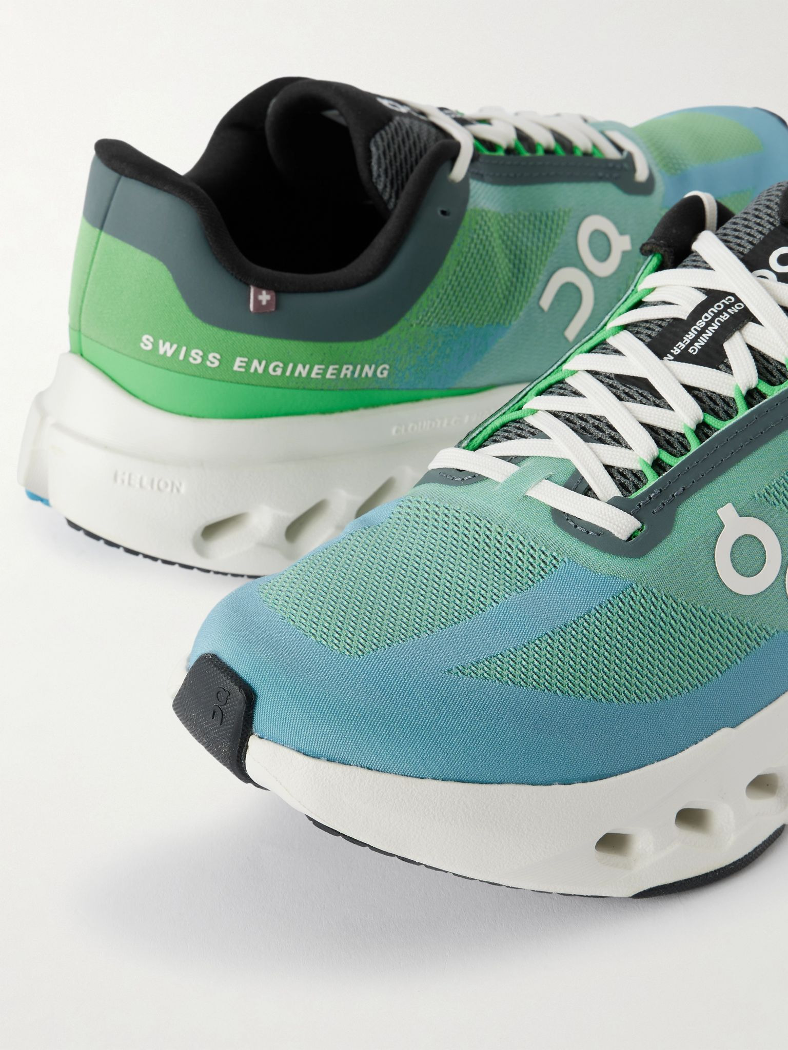 Cloudsurfer Next Rubber-Trimmed Mesh Running Sneakers Green - 5
