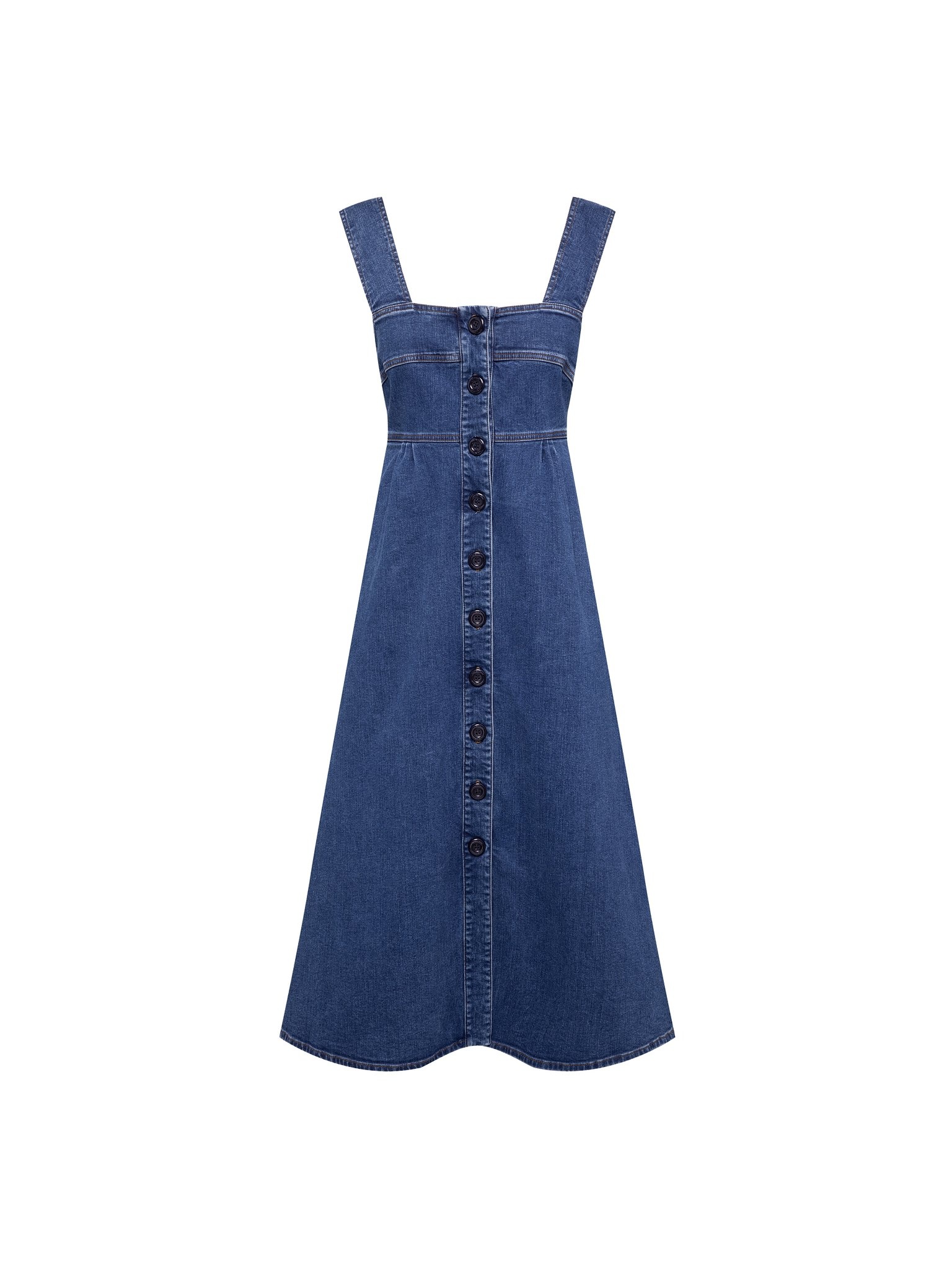 PINAFORE DENIM DRESS - 1