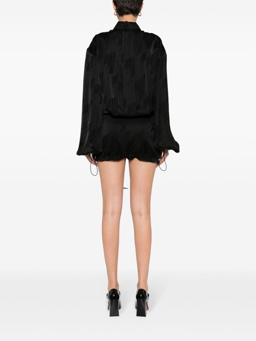 logo-jacquard mini dress - 4