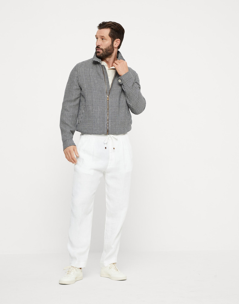 Linen, 실크, 모직 및 웨일스 아우터웨어 재킷의 코튼 프린스 5