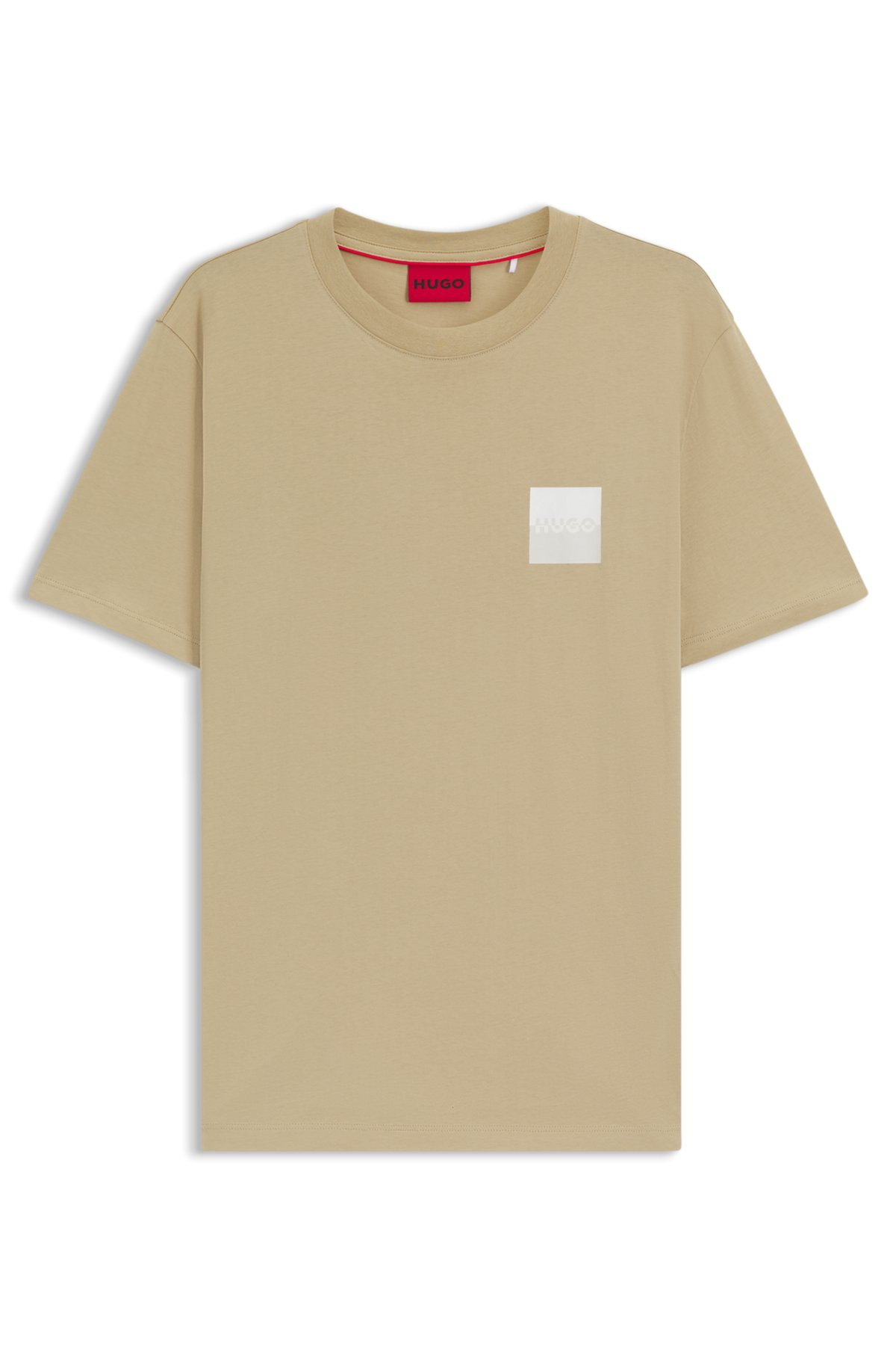 COTTON-JERSEY T-SHIRT WITH CURVED-LOGO PRINT - 1