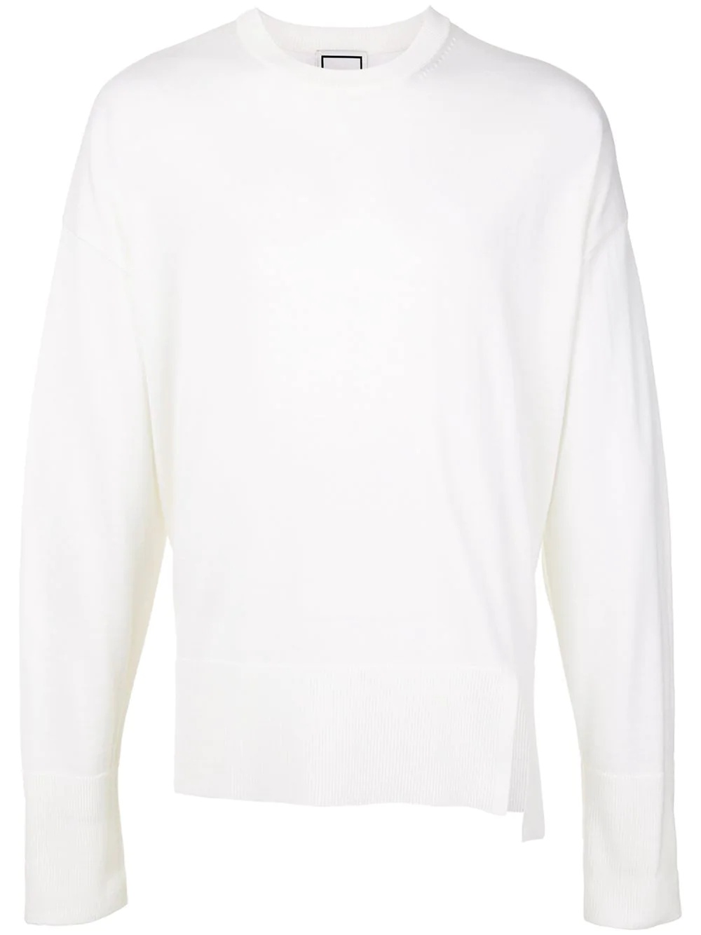 logo-print crew neck jumper - 1