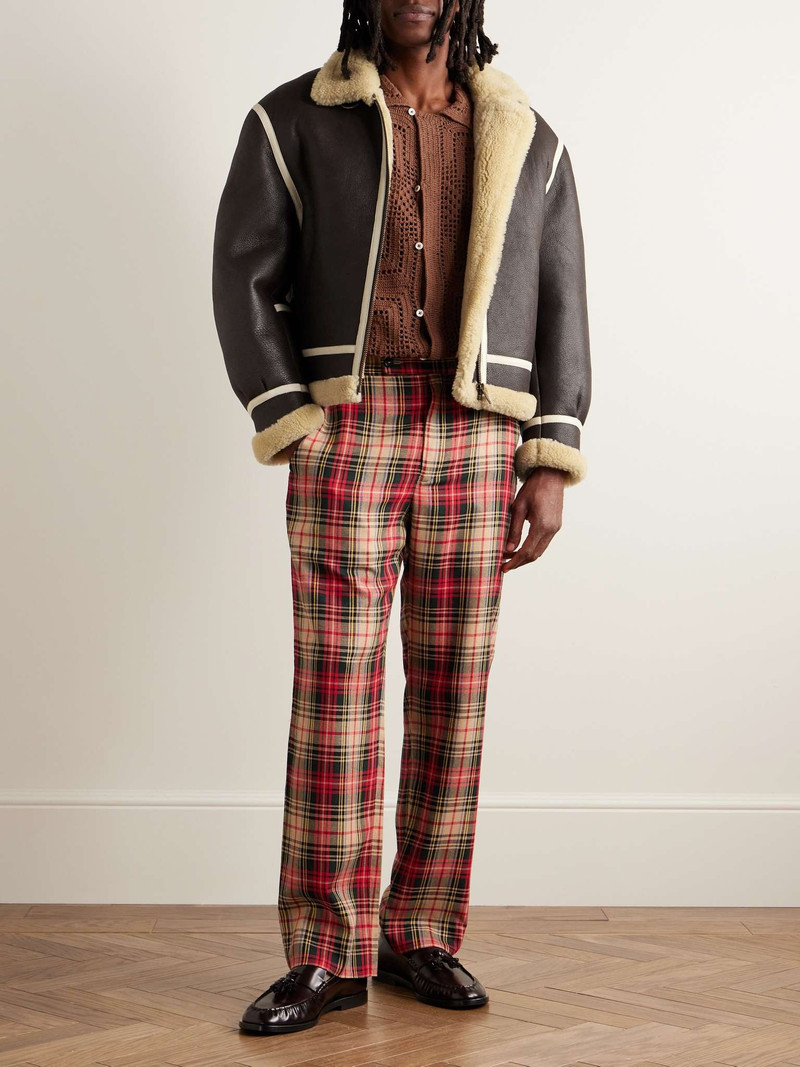 BODE Leather-Trimmed Shearling Jacket outlook