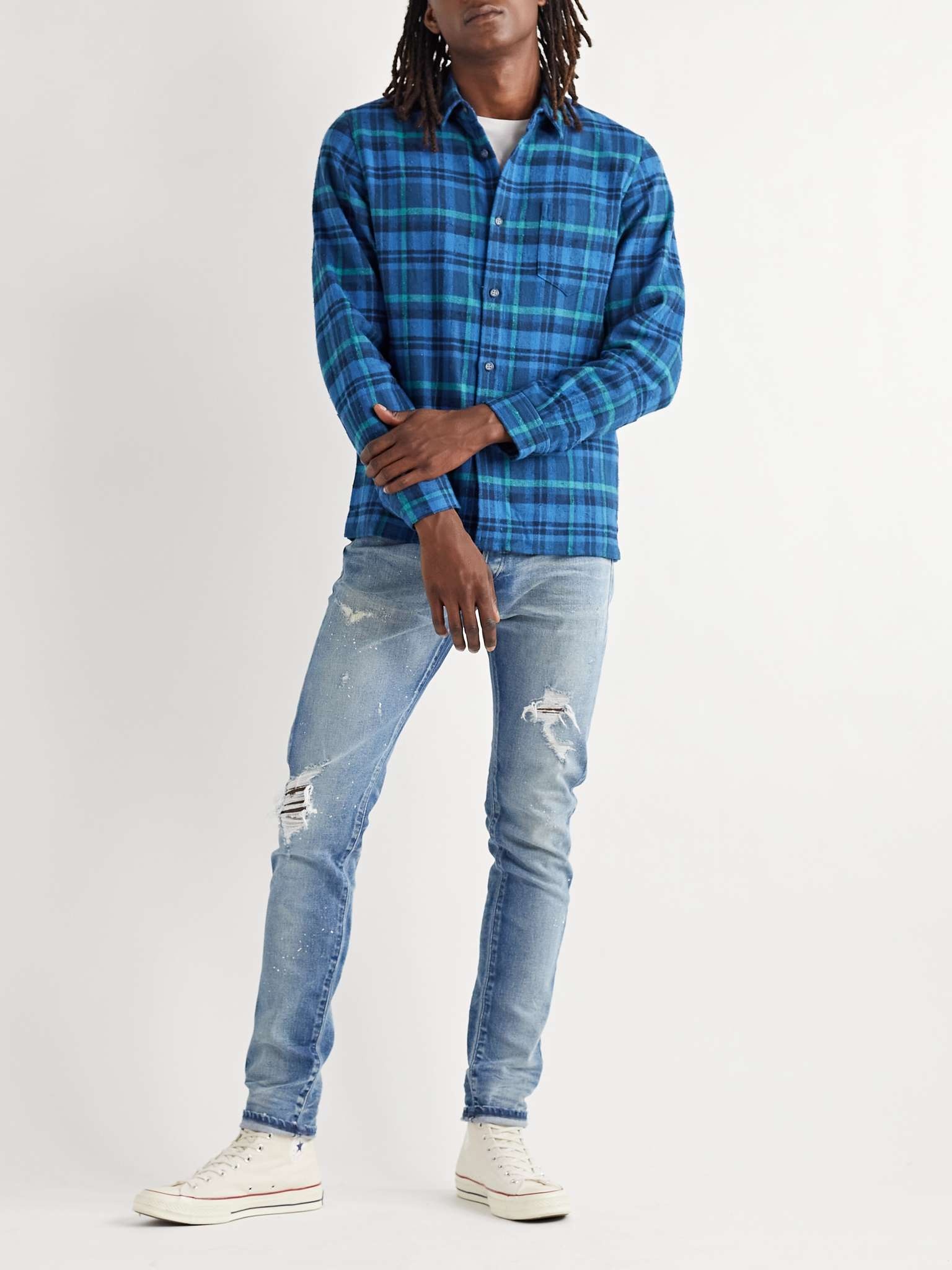 Checked Cotton-Flannel Shirt - 2