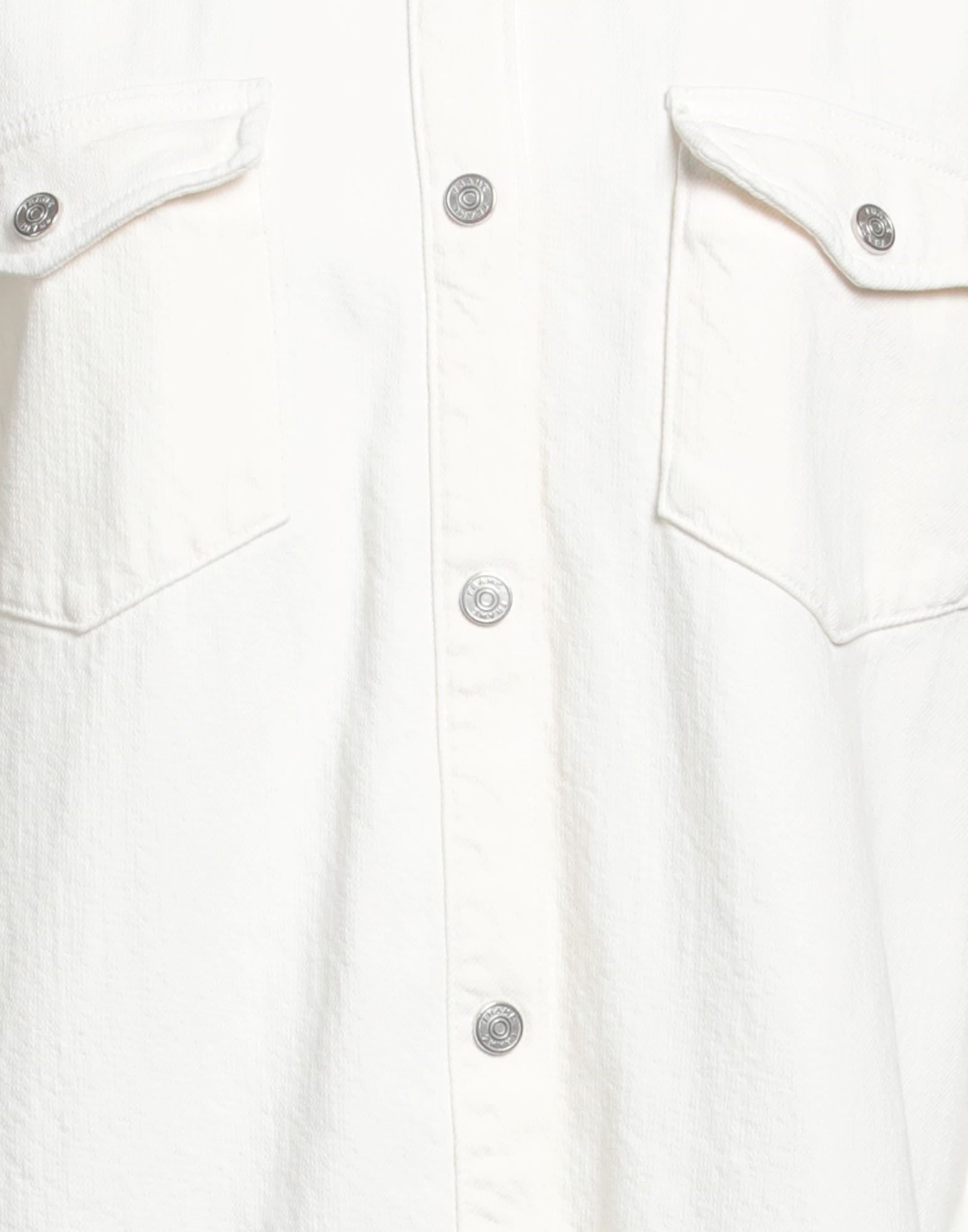 White Women's Denim Shirt - 4