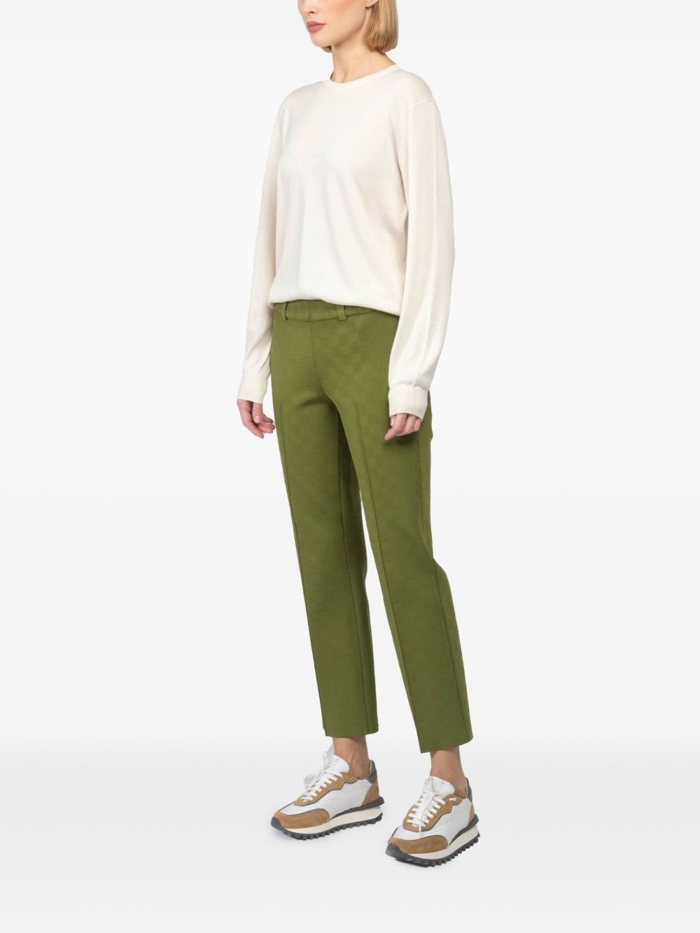 patterned-jacquard trousers - 3