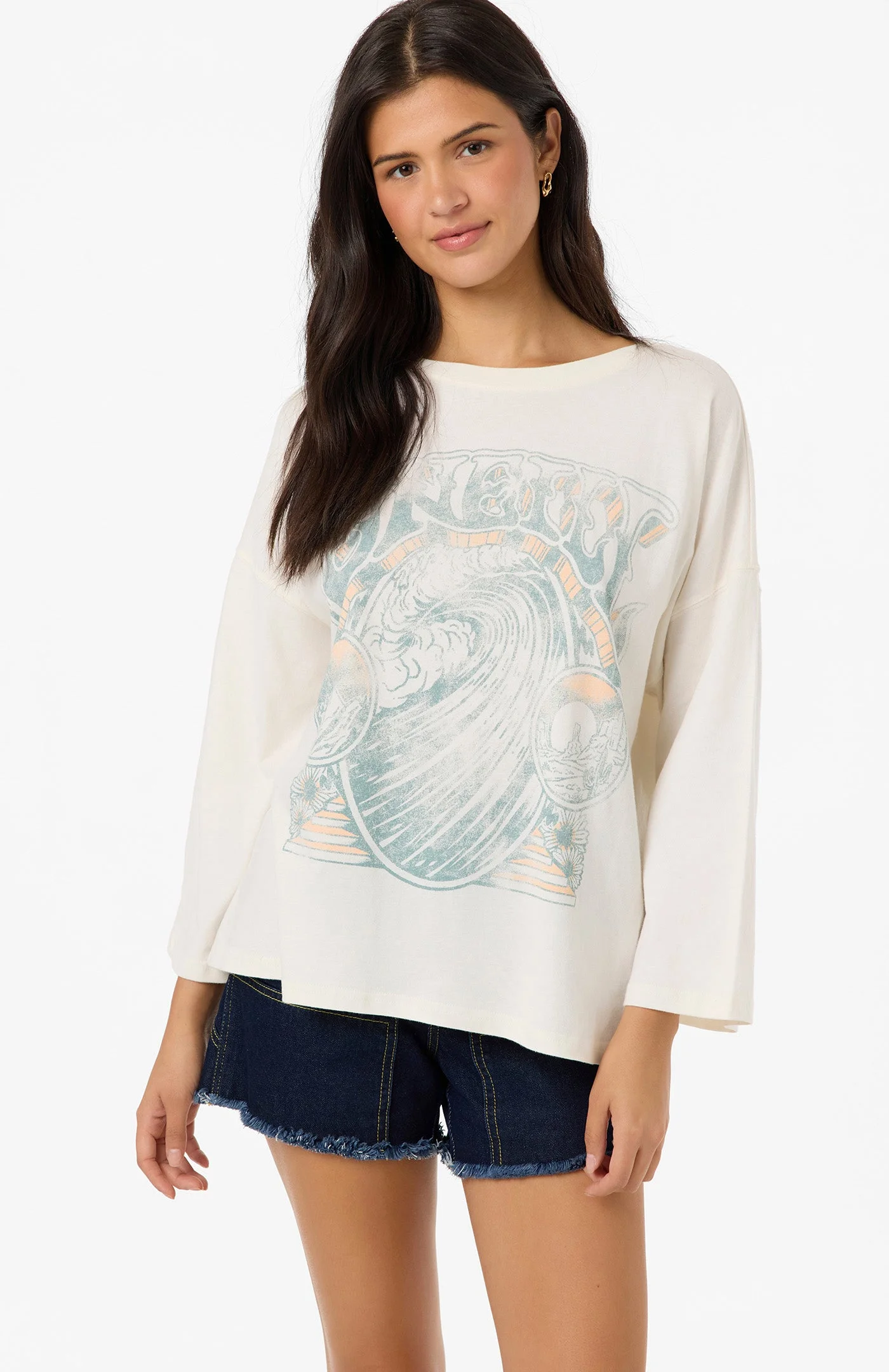 Psych'd Boxy Oversized Long Sleeve Tee - 1