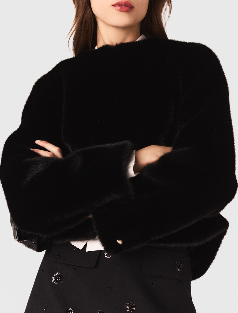 Short faux fur coat 7