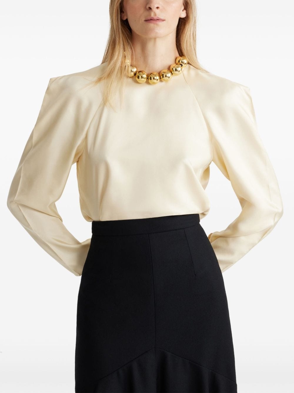 shoulder-pad blouse - 4