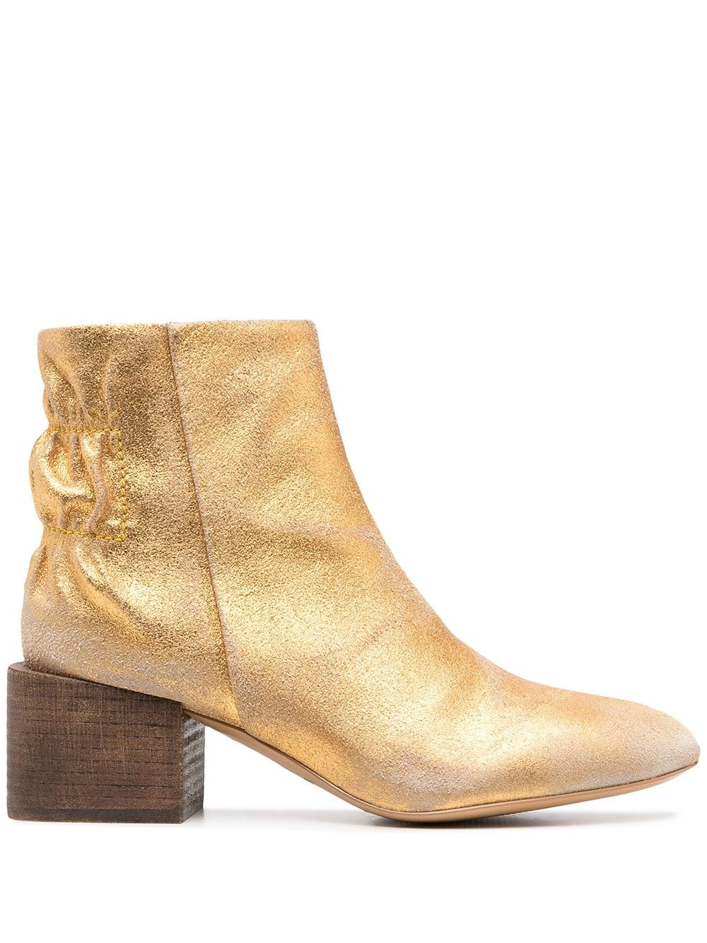 metallic-tone ankle boots - 1