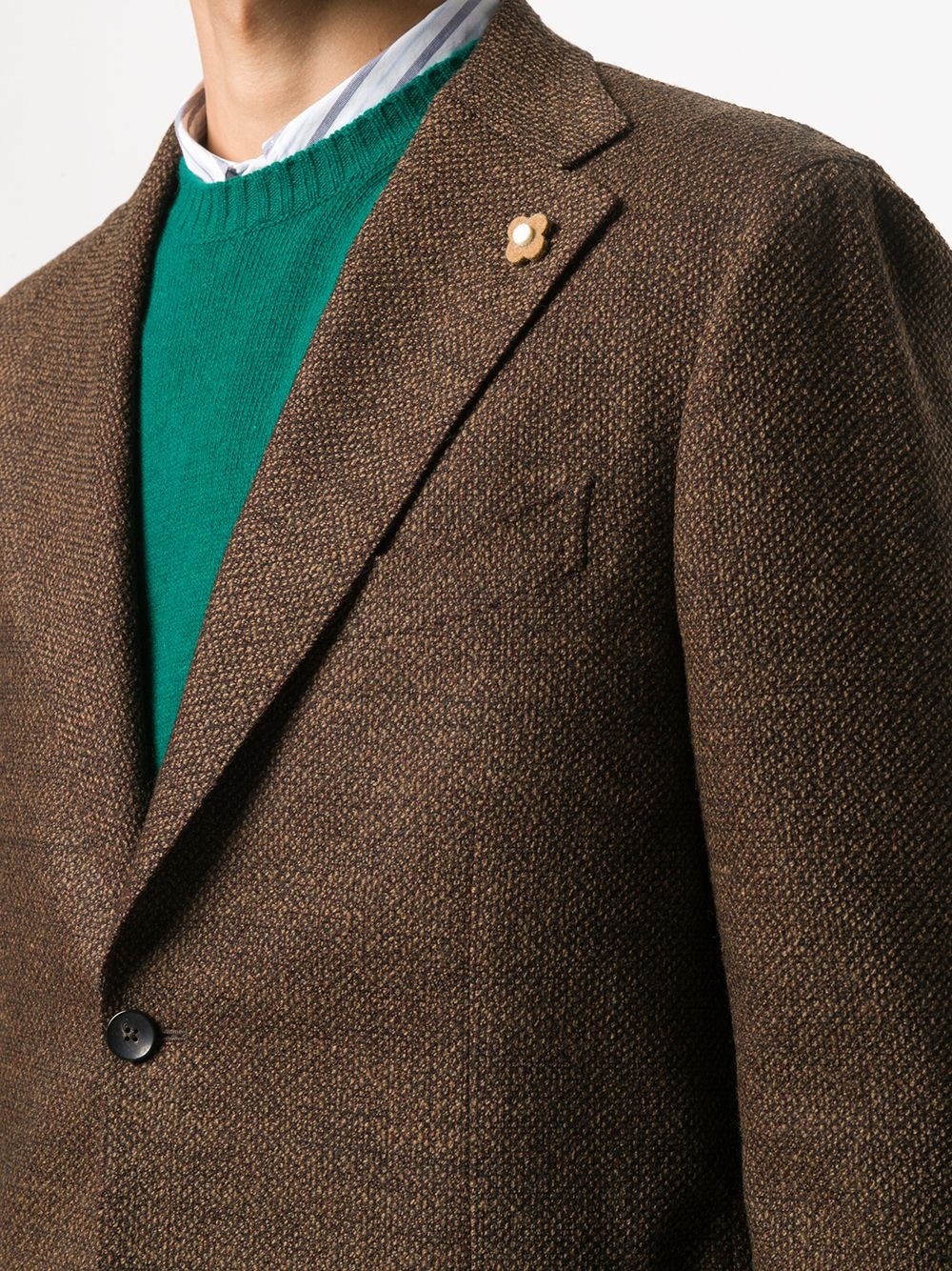 single-breasted wool blazer - 5