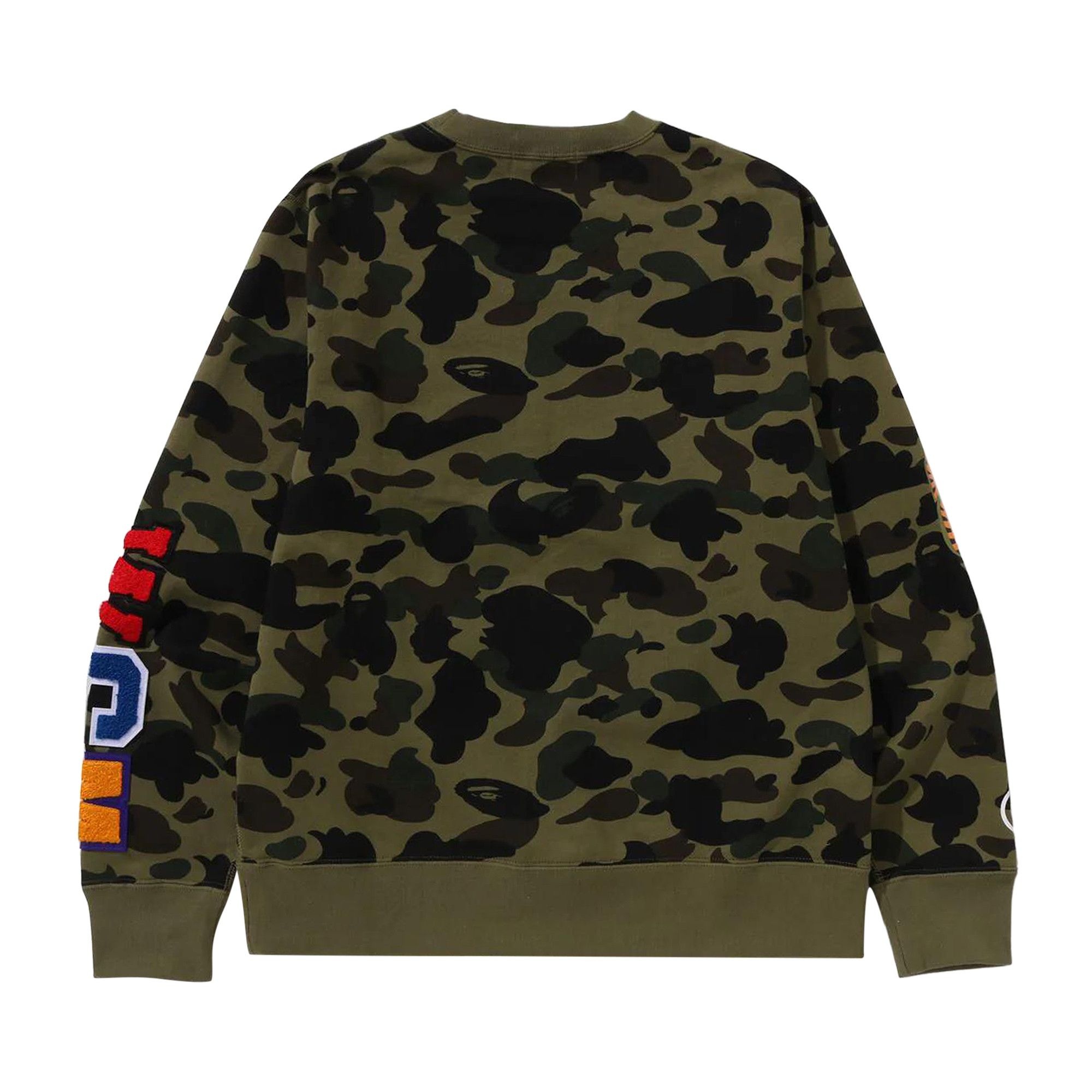 BAPE 1st Camo Shark Crewneck 'Green' - 2