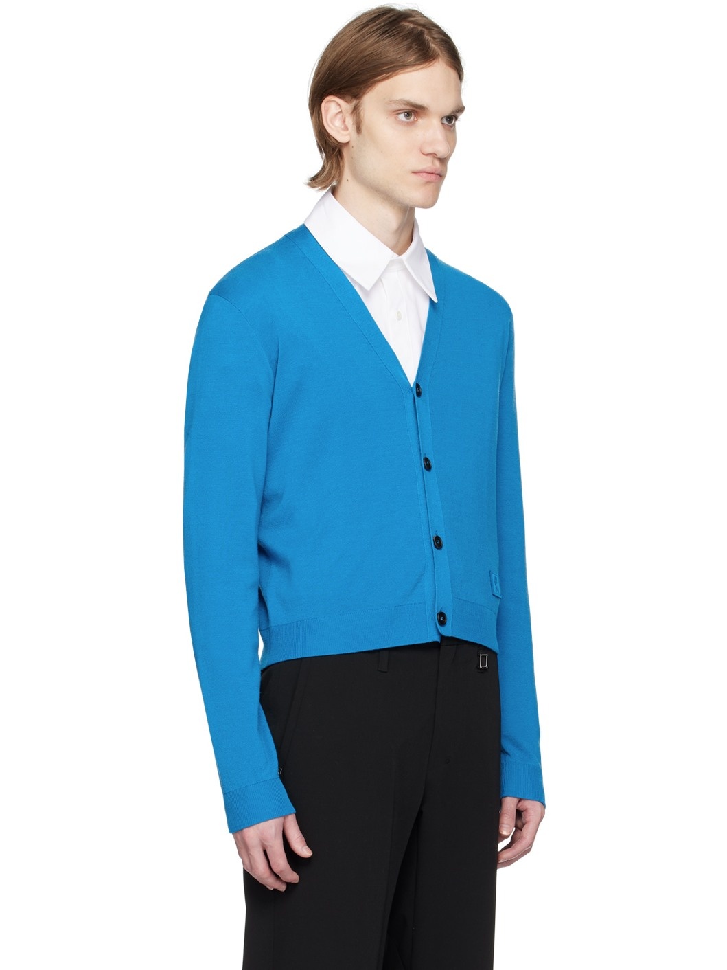 Blue Cropped Cardigan - 2