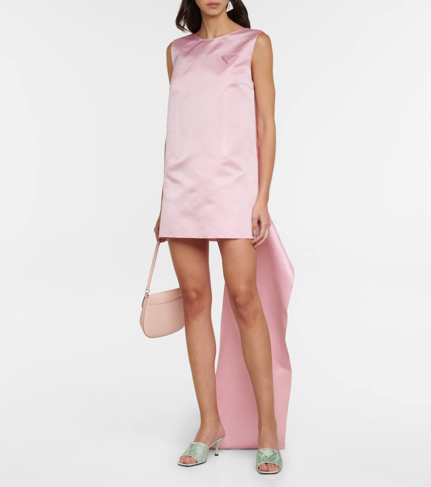 Crystal-embellished satin mules - 2