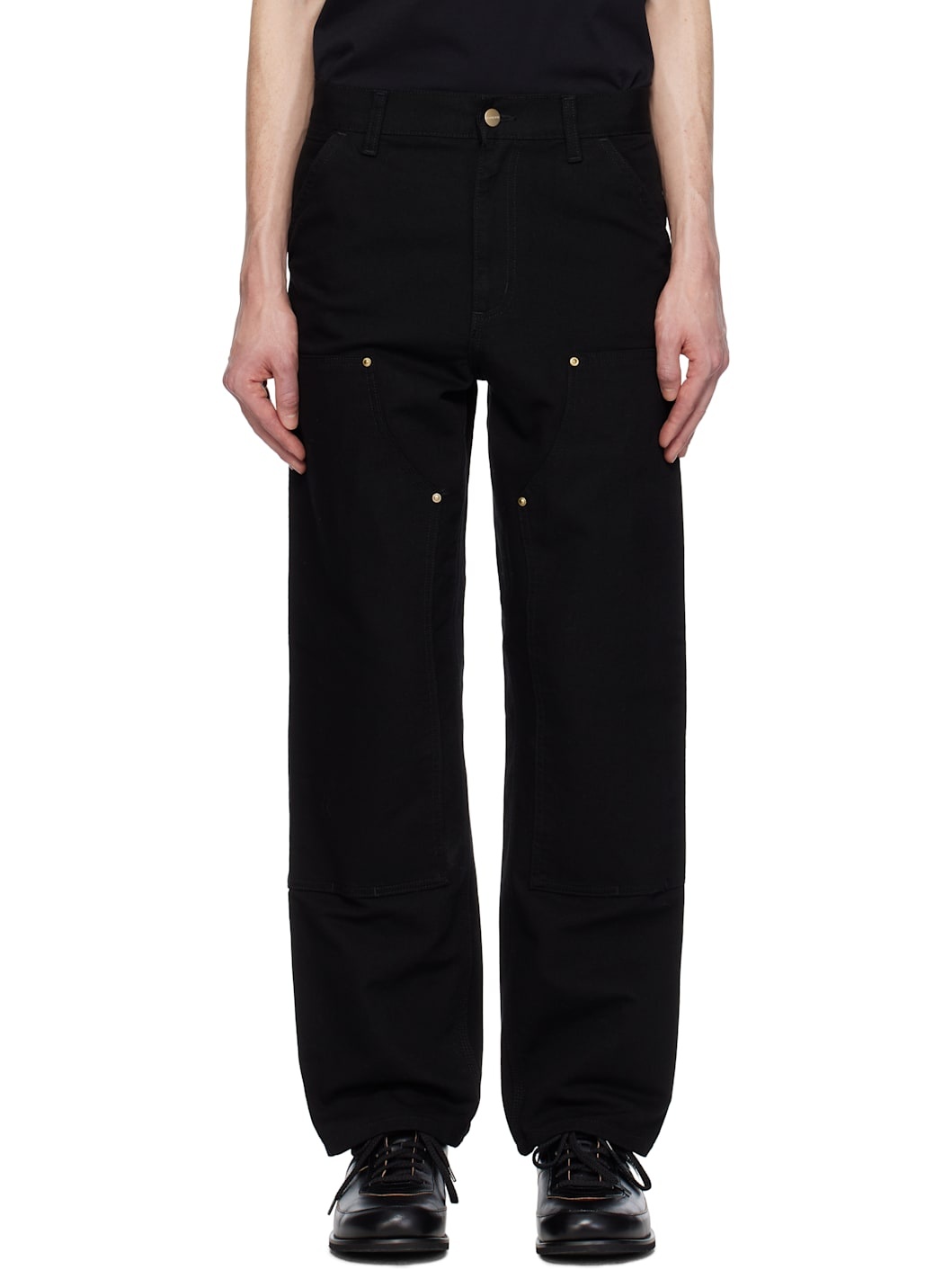 Black  Double Knee Trousers - 1